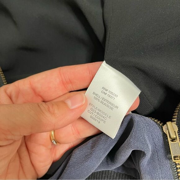 Equipment zip front silk jacket/top - Picture 4 of 5